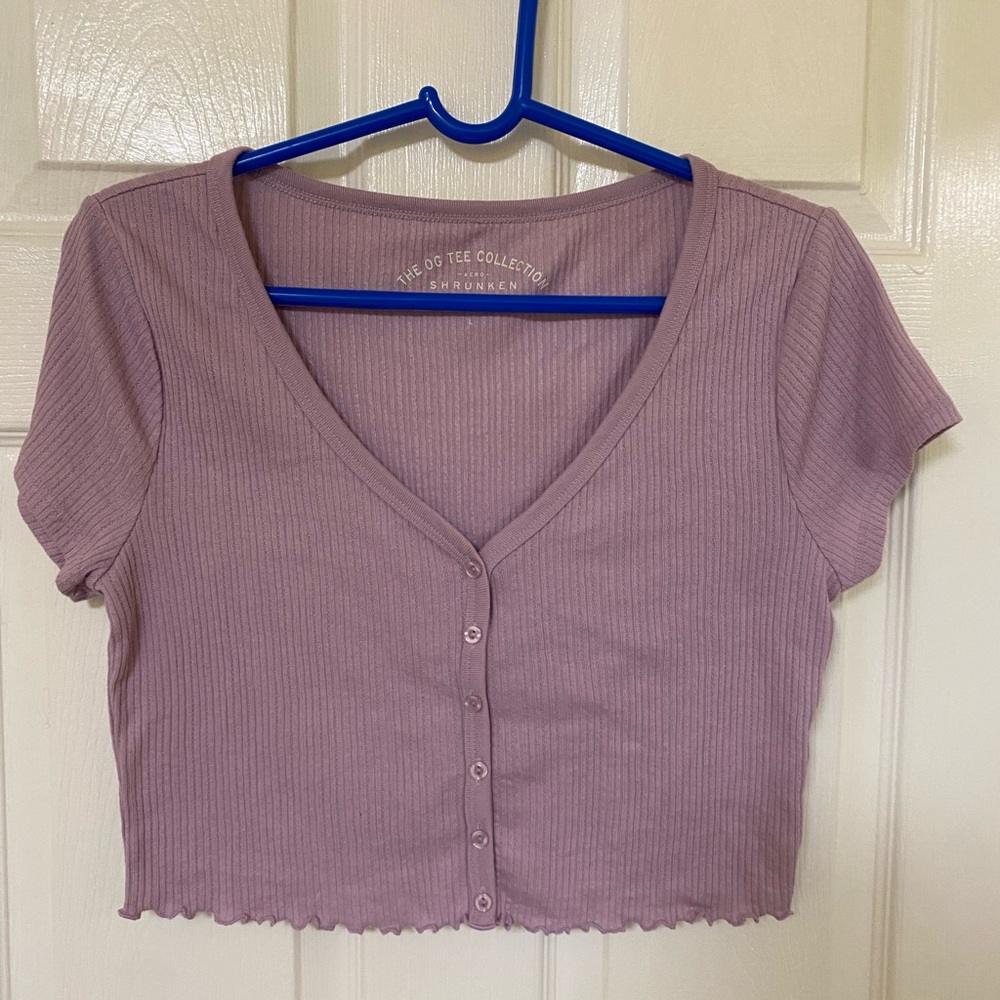 Purple Cropped Top